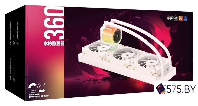 Система жидкостного охлаждения для процессора 1stPlayer CC 360 (белый) в магазине 575.by