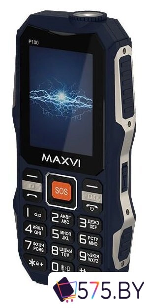 Кнопочный телефон Maxvi P100 (синий)