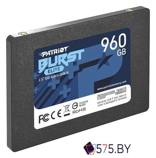 SSD Patriot Burst Elite 960GB PBE960GS25SSDR в магазине 575.by