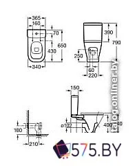 Бачок для унитаза Roca The Gap 734147000Y в магазине 575.by