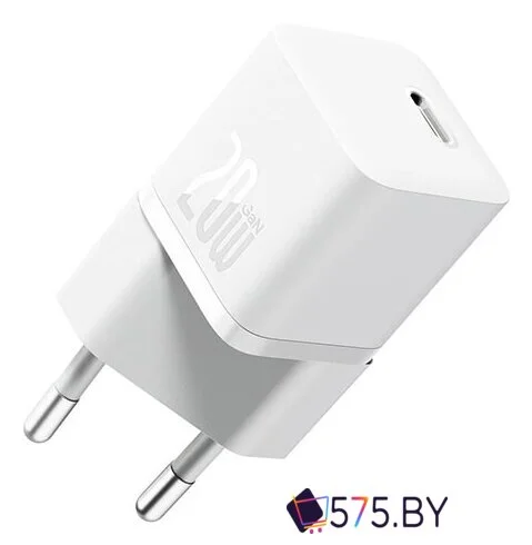 Сетевое зарядное Baseus GaN5 Fast Charger Mini 1C 20W CCGN050102 (белый) в магазине 575.by