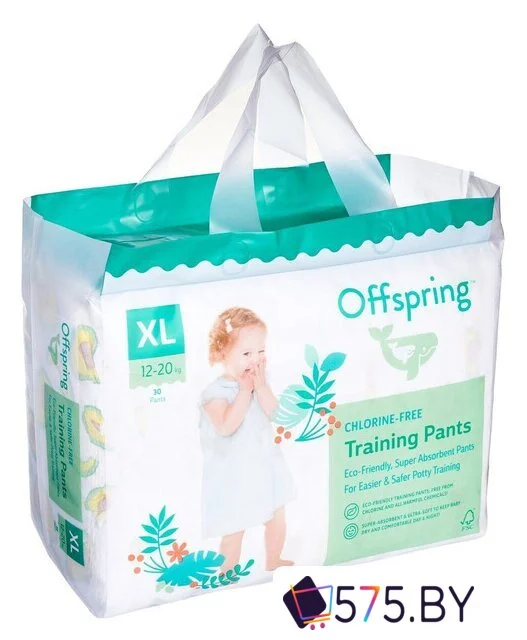 Трусики-подгузники Offspring XL 12-20кг Авокадо (30 шт) в магазине 575.by
