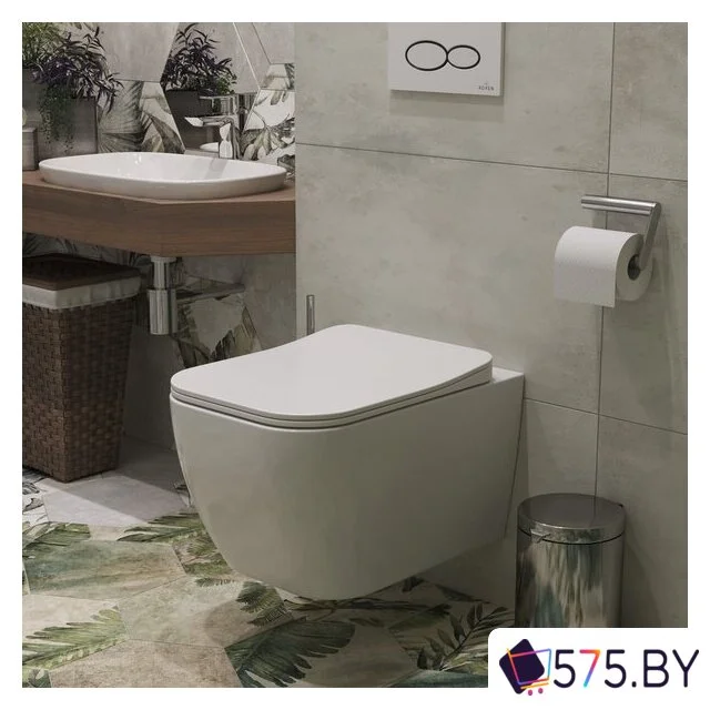 Унитаз подвесной Roxen Cube Bidet 530135-01X Rimless Soft Close с функцией биде в магазине 575.by