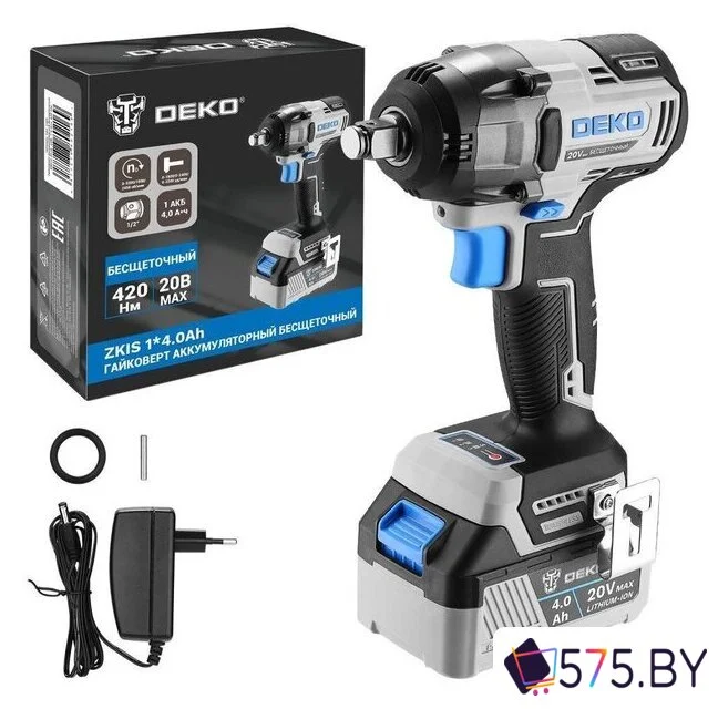 Гайковерт Deko ZKIS Set 083-1084 (с 1-им АКБ) в магазине 575.by