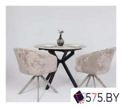 Стул с подлокотниками Мамадома Shelly-R 360 (m04 Grey Beige Lux/капучино) в магазине 575.by