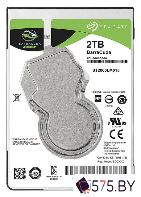 Жесткий диск Seagate Barracuda 2TB [ST2000LM015] в магазине 575.by