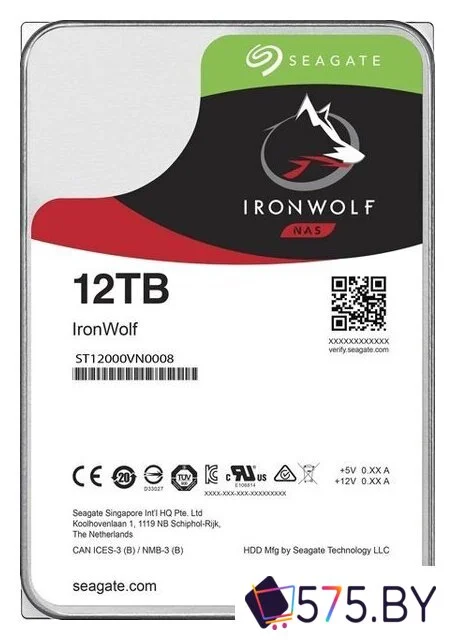 Жесткий диск Seagate IronWolf 12TB ST12000VN0008 в магазине 575.by