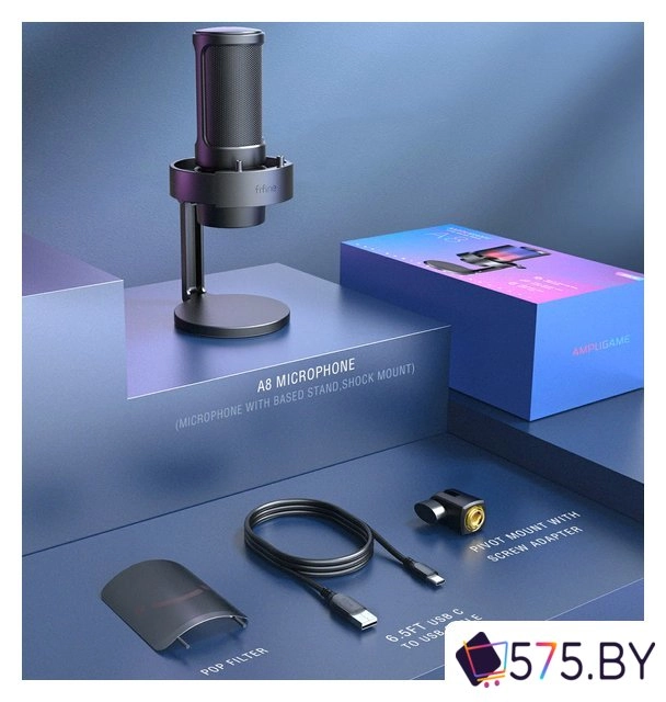 Проводной микрофон FIFINE A8 (черный) в магазине 575.by