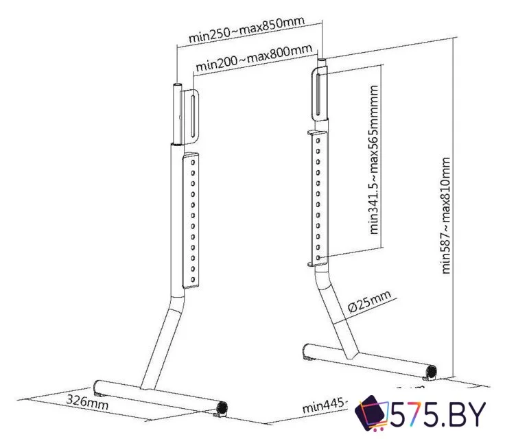 Подставка для телевизора Ultramounts UM505 (черный) в магазине 575.by