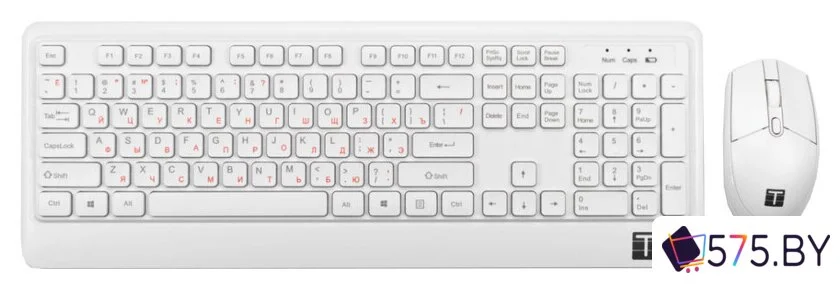 Офисный набор ТЕСЛА MKB-Pro (беспроводной, белый) в магазине 575.by