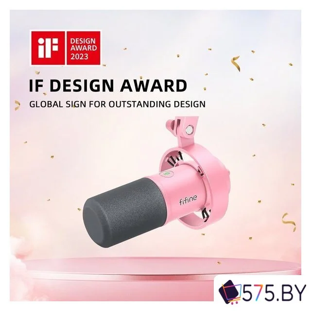 Проводной микрофон FIFINE T688 (розовый) в магазине 575.by