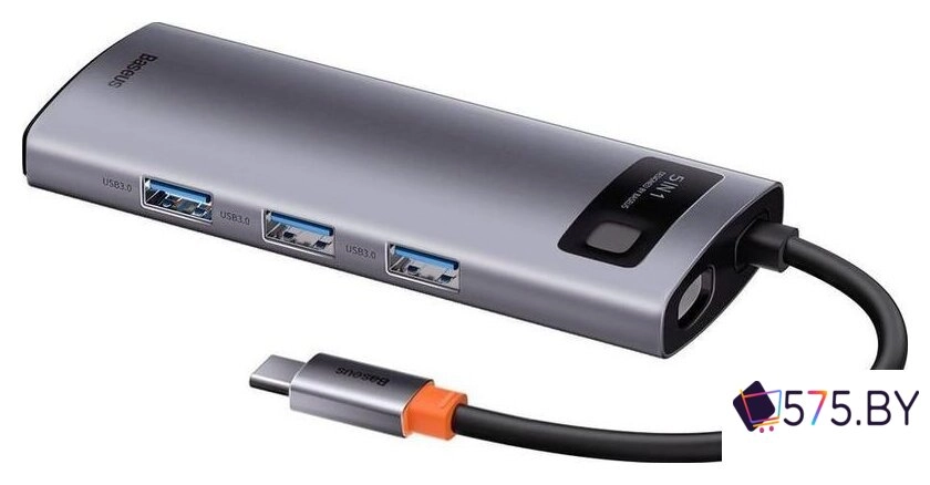 USB-хаб Baseus Metal Gleam Series Multifunctional HUB Type-C Hub Docking Station CAHUB-CX0G в магазине 575.by
