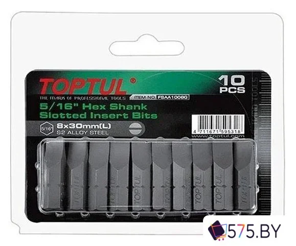 Набор бит Toptul FSAA106EG (10 предметов) в магазине 575.by