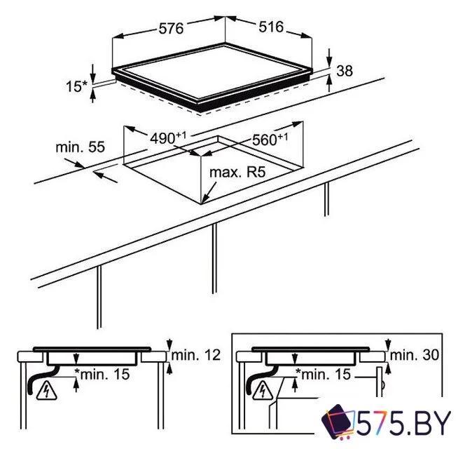 Варочная панель Electrolux EHF46547XK в магазине 575.by
