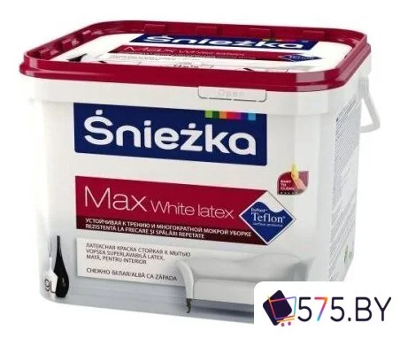 Краска Sniezka Max White Latex 5 л (белоснежный) в магазине 575.by