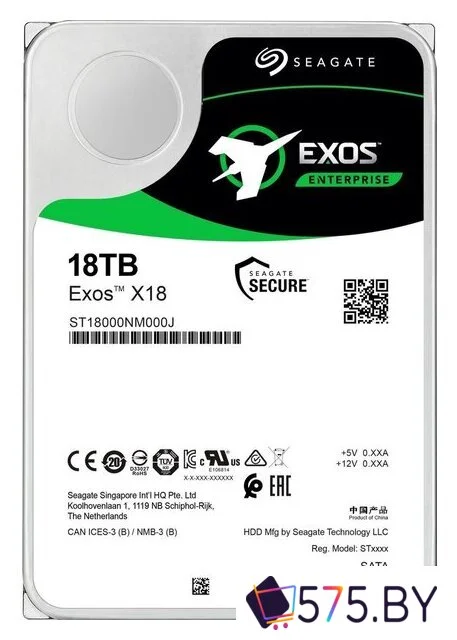 Жесткий диск Seagate Exos X18 18TB ST18000NM000J в магазине 575.by