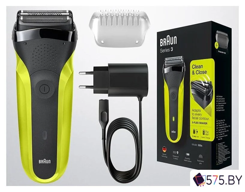 Электробритва Braun Series 3 300s (зеленый) в магазине 575.by