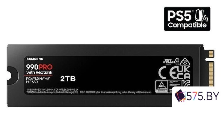 SSD Samsung 990 Pro с радиатором 2TB MZ-V9P2T0CW в магазине 575.by