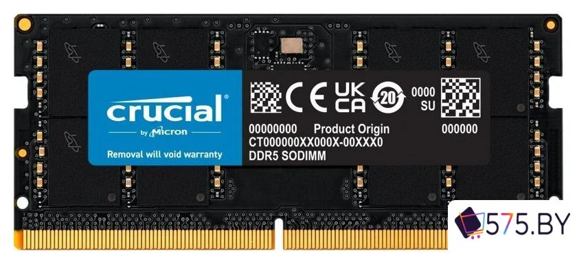 Оперативная память Crucial 32ГБ DDR5 SODIMM 5600 МГц CT32G56C46S5 в магазине 575.by