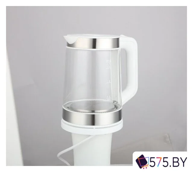 Электрический чайник Brevio Glass Kettle BV1706 (белый) в магазине 575.by