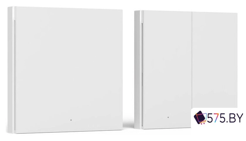 Выключатель Aqara Smart Wall Switch H1 двухклавишный без нейтрали (белый) в магазине 575.by