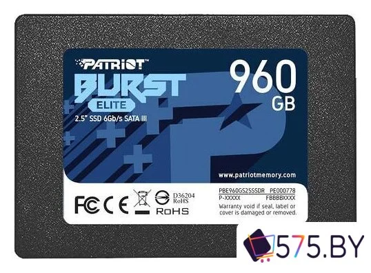 SSD Patriot Burst Elite 960GB PBE960GS25SSDR в магазине 575.by