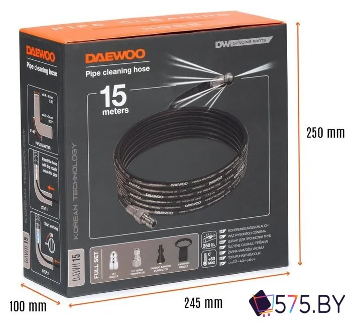 Шланг для прочистки труб Daewoo Power DAWH 15 в магазине 575.by