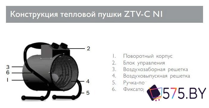 Электрическая тепловая пушка ZILON ZTV-2C N1 в магазине 575.by