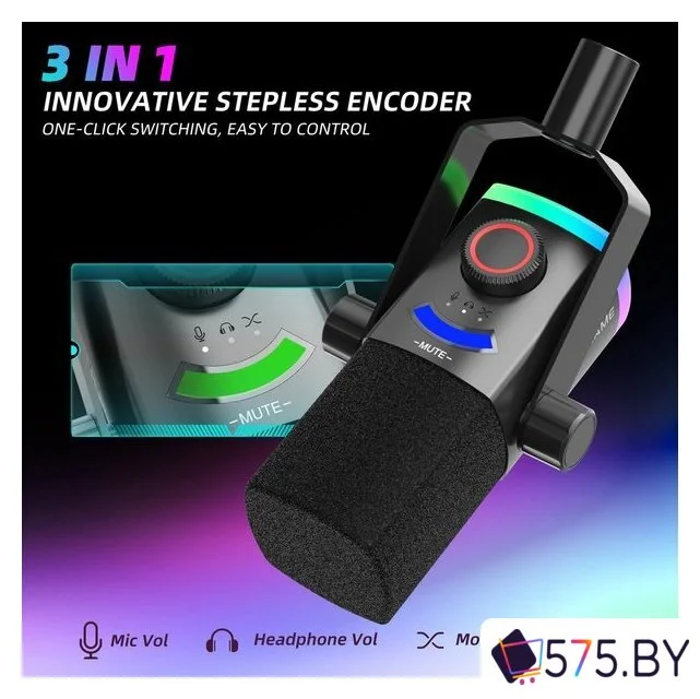 Проводной микрофон FIFINE AM8PROTW (белый) в магазине 575.by