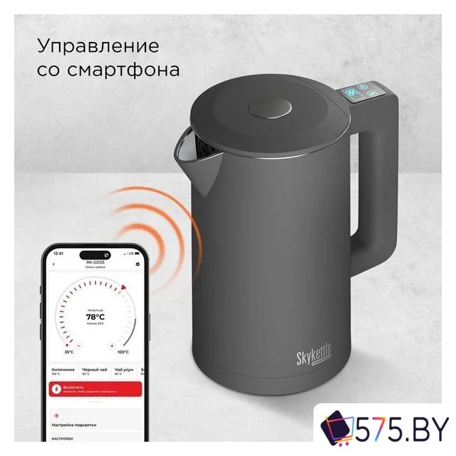 Электрический чайник Redmond (Редмонд) SkyKettle KM231S (серый) в магазине 575.by