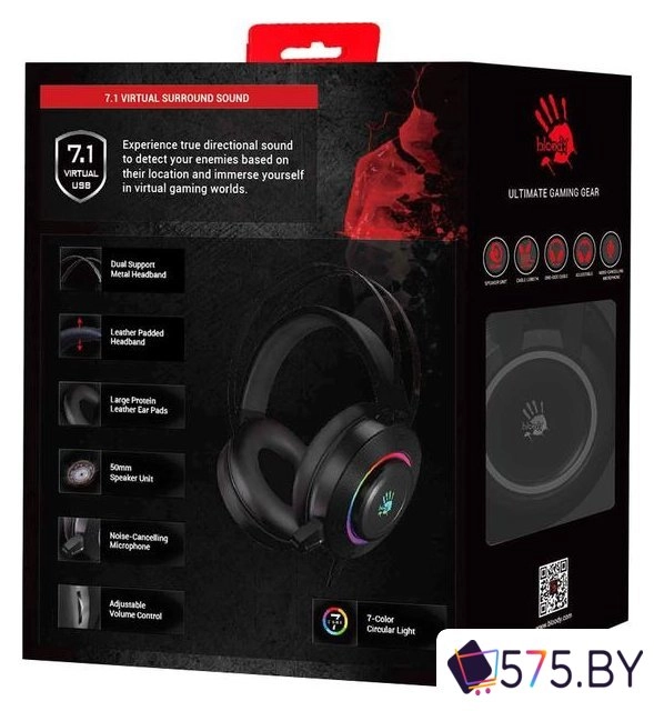 Наушники A4Tech Bloody G521 (черный) в магазине 575.by