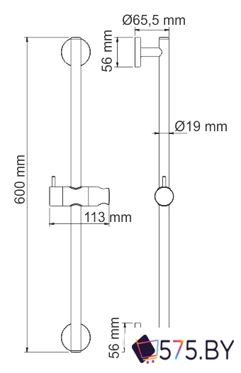 Душевая штанга Wasserkraft A122 в магазине 575.by