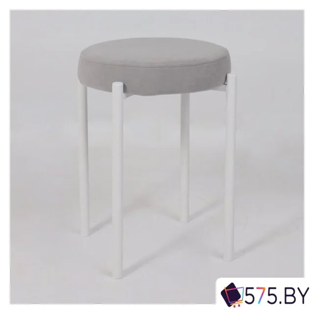 Табурет AksHome BOB (b20 Silver Lux\белый) в магазине 575.by