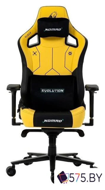Игровое (геймерское) кресло Evolution Nomad PRO Cyberpunk Core (черный/желтый) в магазине 575.by