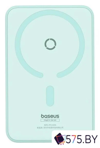 Внешний аккумулятор Baseus MagPro Magnetic Bracket Wireless Fast-Charging Power Bank 20W 5000mAh (мятный, китайская версия) в магазине 575.by