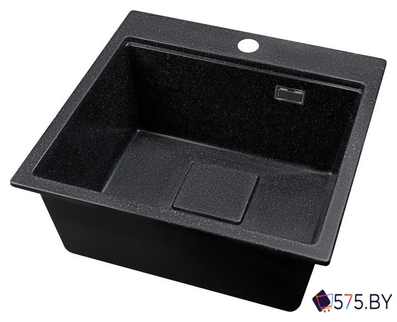 Кухонная мойка Marblan Comfort 50 (черный, с сифоном и колландером) в магазине 575.by