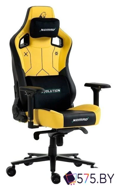 Игровое (геймерское) кресло Evolution Nomad PRO Cyberpunk Core (черный/желтый) в магазине 575.by