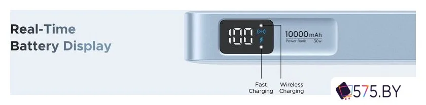 Внешний аккумулятор Ugreen MagFlow PB773 10000mAh (голубой) в магазине 575.by