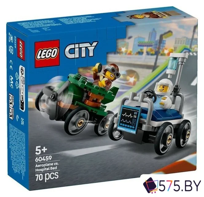 Конструктор LEGO City 60459 Самолет против машины скорой помощи в магазине 575.by