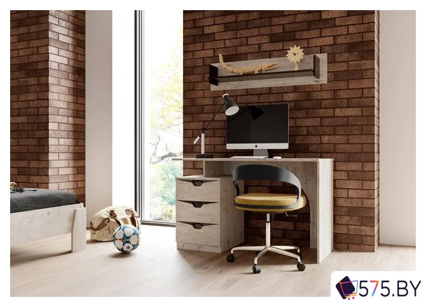 Стол Мебельград Соренто 120x60x75 см (дуб бонифаций/кофе структурный матовый) в магазине 575.by