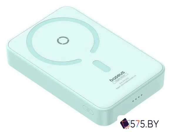 Внешний аккумулятор Baseus MagPro Magnetic Bracket Wireless Fast-Charging Power Bank 20W 5000mAh (мятный, китайская версия) в магазине 575.by