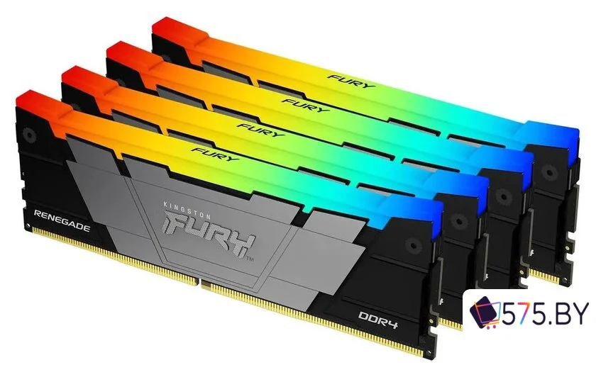 Оперативная память Kingston FURY Renegade RGB 4x32ГБ DDR4 3600 МГц KF436C18RB2AK4/128 в магазине 575.by
