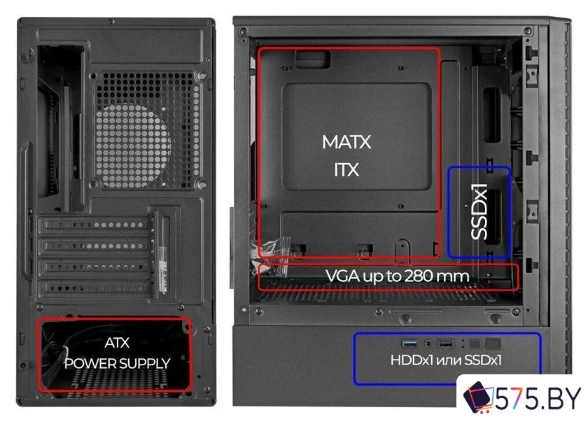 Корпус Ginzzu CL401 в магазине 575.by