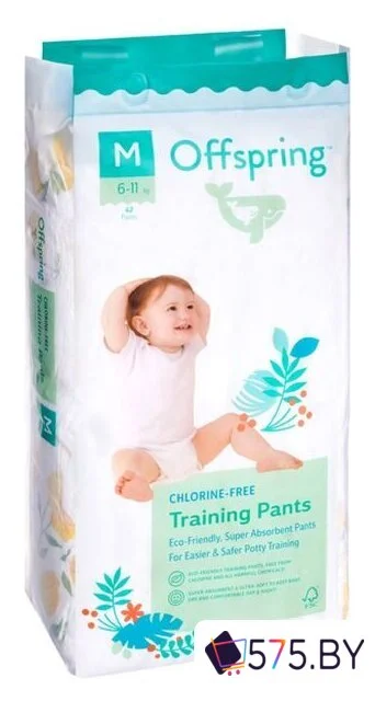 Трусики-подгузники Offspring M 6-11кг Лимоны (42 шт) в магазине 575.by