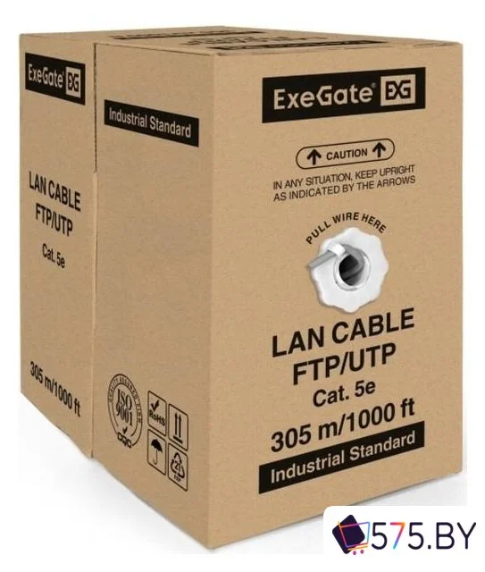 Кабель ExeGate UTP4-C5e-CU-S25-IN-PVC-GY-305 UTP в магазине 575.by