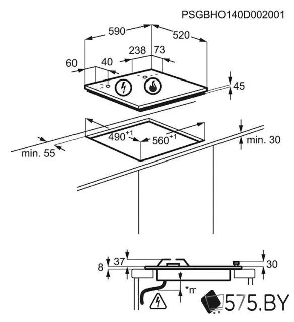Варочная панель Electrolux EGS6436WW в магазине 575.by