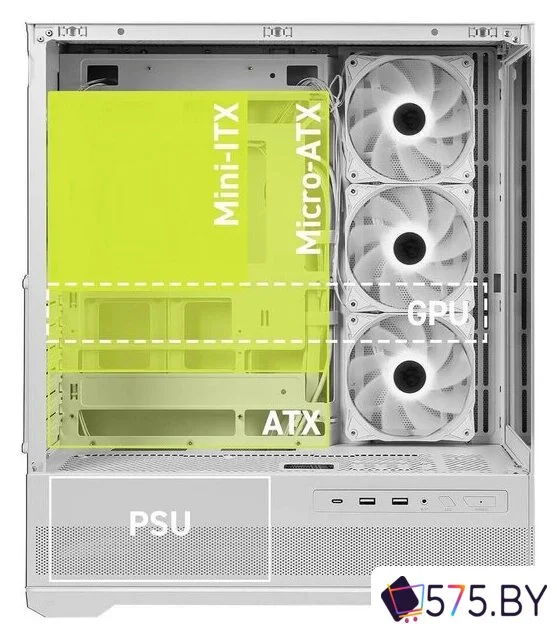 Корпус MSI MAG Pano 110R PZ (белый) в магазине 575.by