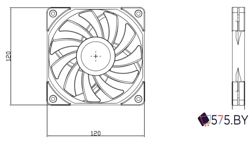 Вентилятор для корпуса Thermalright TL-B12 EXTREM в магазине 575.by