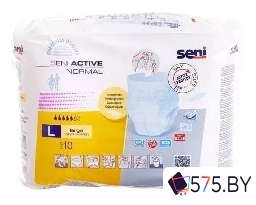 Трусы-подгузники для взрослых Seni Active Normal L (10 шт) в магазине 575.by