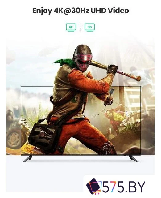 Переключатель Ugreen CM332 80125 4 x HDMI (с пультом ДУ, черный) в магазине 575.by